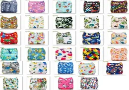 Mix Order 3 Pieces Whole Baby Reusable Cloth Diapers Cover Wrap Cartoon Print new born Nappy Changing Size3803191