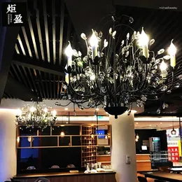 Chandeliers Europe Light Ceiling Christmas Decorations For Home Deco Dining Room Vintage Bulb Lamp Kitchen