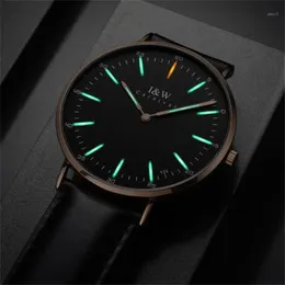 Carnival Men Tritium Light Watch T25 Quartz Japan Ruch Ultra cienki 6 mm TRITIUM GAS LUMINY WAT Prezent 40 mm1243a