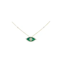 Fashion Jewelry 925 Sterling Silver Luxury Necklace Bohemian Style High grade Turquoise Natural Malachite Mind Eye Collectable
