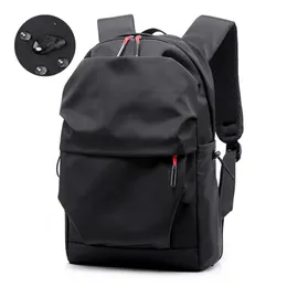 Multifunktionell datavattentät ryggsäck Men Luxury Student School Bags Casual veckade ryggsäckar 156 tum Laptop Bag Pack 240229