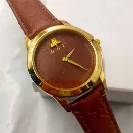 32 ٪ قبالة ساعة مشاهدة Hight Quartz G Fashion Simple Dial Leather Leather Strap Wristwatch for Women Animal Bee Snake Tiger Doraemon Cherry