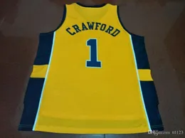 Billiga män 1 Jamal Crawford Michigan Wolverines College Jersey Size S4XL eller anpassade något namn eller nummer Jersey5252657