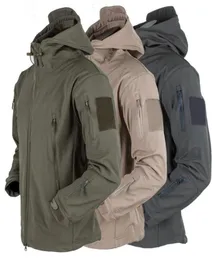 Jaqueta tática masculina de combate militar, jaqueta macia do exército, techwear, à prova de vento, à prova d'água, respirável, lã térmica, casacos com capuz 25161388