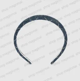 Designer Women Demin Hair Accessories High Quality Letter Hairband Small Slim Little Wrap Blue Black Hoop with Box Girls Party Dat3982373