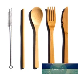 Reusable Organic Zero Waste 3Piece BPA Bamboo Flatware Set DishwasherSafe Biodegradable Wood Cutlery Fork Spoon Knife Facto7972071