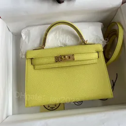 10s alla handgjorda tygväska 19 cm designer väska crossbody väska besigner väska messenger rea topp epsom hud handgjorda vaxtråd sy plånbok med original låda