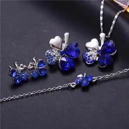 Necklace Earrings Set Explosive Lucky Crystal Bridal Suit Female Fashion Exquisite Temperament Wedding Jewelry Gift
