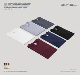 INFLATION Paket Plus größe mode männer t-shirts 100 Baumwolle ONeck Men039s Plain T shirt 25 Solide Farben T-shirt 035S16 219085153