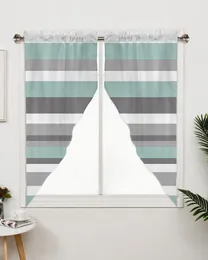 Curtain Green Gray White Stripes Window Treatments Curtains For Living Room Bedroom Home Decor Triangular