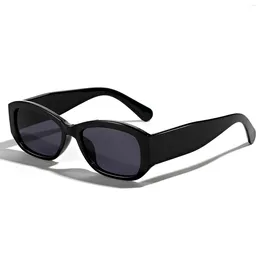 Sunglasses Retro Oval For Women Men Trendy Square Round Thick Frame 90s Black Shades Eyewear