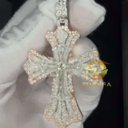 18K الذهب مطلي VVS Moissanite Fine Jewelry Silver 925 Iced Out الهيب هوب المجوهرات الرجال نساء مويسانيت الماس قلادة