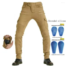 Motorcykelkläder Volero Riding Pants Four Seasons Casual Protective Jeans Knight Daily Cycling Little Slim Locomotive Trousers Khaki