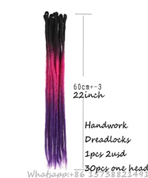 Cabelo de trança sintética DREADLOCKS extensões de cabelo de crochêtranças de crochê sintéticas DREADS trabalho manual trança de cabelo sintético Loiro E5040045