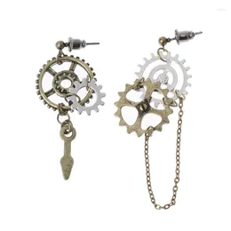 Orecchini pendenti JAVRICK 1 paio di donne Steampunk antico ingranaggio femminile pendente lungo gancio orecchino club gioielli vintage nave di goccia