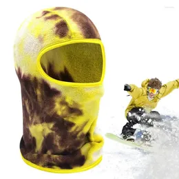 Caschi da moto Sport all'aria aperta Maschera per il viso Inverno caldo pile polare Tie-Dye Dye Copricapo Salita Sci Ciclismo Fazzoletto da collo Cappello antivento