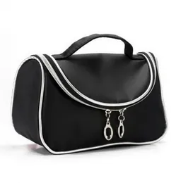 Bag Black Makeup Bags Canvas With Mirror Double Zipper Coloris Cosmetic Make Up2241126