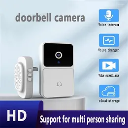 Campanelli WIFI Videocitofono Campanello Telecamera Visione notturna senza fili Sicurezza domestica intelligente Campanello per porte HD Citofono bidirezionale Cambio vocale