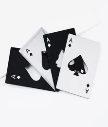 Yeni Şık Siyah Bira Şişesi Açıcı Poker Oynatma Kartı Ace of Mastarlar Bar Alet Soda Kapağı Açıcı Hediye Mutfak Gadgets Araçları LX58044981191