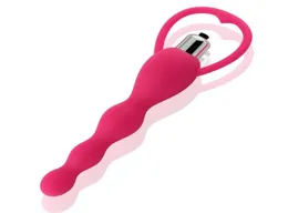 Bastone vibrante in silicone Perline anali vaginali Vibratore Vibrazione anale impermeabile Giocattolo morbido del sesso per uomini e donne9016180