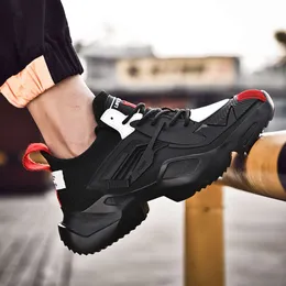 Moying 2019 yeni nefes alabilen deri spor ayakkabılar erkekler koşu ayakkabıları hafif açık yürüyüş spor ayakkabıları yumuşak taban erkekler Krasovkif6 siyah beyaz