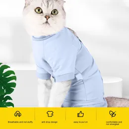 Kedi Kostümleri Kurtarma Takımı Yalmayı Önleme Yaraları Karın veya Cilt Hastalıkları için Profesyonel Evcil Hayvan Nefes Alabilir Takımlar