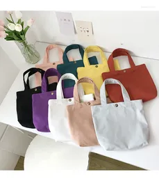 Shopping Bags Food Carrying Lunch Box Cute Bag Child Blank Eco Shopper Canvas Gift Portable Children Bulk Solid Color Fabric