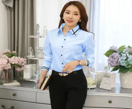 Women039s Bluses Shirts Womens Office Lady Shirt Female Chiffon Slim Blouse Plus Size Long Sleeve Simple Style Tops C5471549