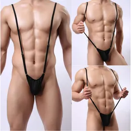 Roupa íntima emocional e divertida, tanga ajustável estilo alça sexy, calças em T, design de bolsa convexa em U, macacão masculino 967336