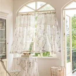 Curtain American Pastoral Floral Lace Linen Printing Curtains For Living Room Bedroom Dream Princess Balcony Door Custom