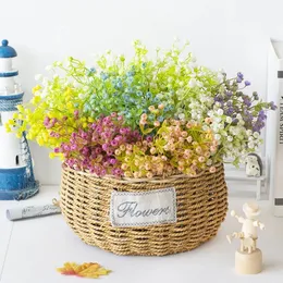 36 cm 5 forchette Babysbreath fiori artificiali plastica Gypsophila disposizione bouquet floreali fai da te per la decorazione domestica di nozze 240301