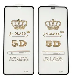 Displayschutzfolie für iPhone 14 Pro Max 13 Mini 12 11 XS XR X 8 7 6 Plus SE 5D Full Glue Cover Coverage gebogenes 9H gehärtetes Glas Fi6452598