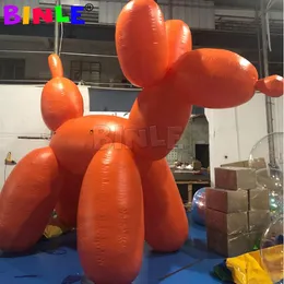 vendita all'ingrosso Meraviglioso cane gonfiabile gigante rosso arancione 6 mH (20 piedi) con palloncino a forma di animale con ventilatore per la decorazione del parco