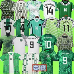 Nigéria 2024 Camisas de futebol OSIMHEN 19 22 23 24 Camisa de futebol OKOCHA SIMON LOOKMAN IHEANACHO Fans Player Versão 94 96 98 Uniforme de treinamento 1994 1996 1998 RETRO