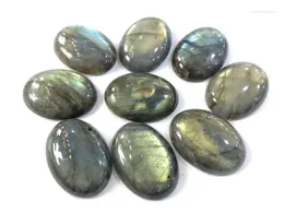 Loose Gemstones 22x30/30x40mm Labradorite Beads Cabochon Oval Flat Bottom Natural Stones Gem Ring Face Jewelry Making Necklace Accessories