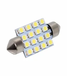 50st LED -glödlampor 31mm 36mm 39mm 41mm Festoon White Car Dome Lights 16smd 2835 1210 Chips för att läsa dörr registreringsplatta ljus 12v8713670