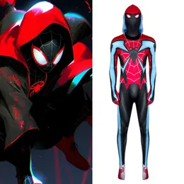 Anime Costumes Miles Spider Man 2 coswear tight fitting jumpsuit set cosplay steel expedition Halloween costume