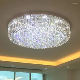 Ceiling Lights Oval Crystal Lamp Rectangular E Living Hall Aisle Entrance Bedroom Room Engineering Lamps