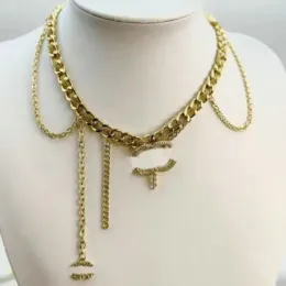 20 estilos 18k banhado a ouro marca de luxo retro designer colar feminino menina elegante moda suéter corrente colar festa jóias encantos de casamento colares