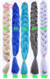 WHOEL JUMBO 브레이딩 헤어 크로 셰 뜨개질 브레이드 Xpression Braiding Hair Extension Synthetic Hair Box Braids 165g Marley 7418420