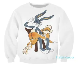 Nyaste mode kvinnliga buggar kanin looney tunes roliga 3D tryckta casual tröjor huvtröjor s5xl b48304699