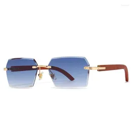 Sunglasses 2024 Fashion Designer Trend Luxury Woman One Piece Vintage Cat's Eye Running Glasses Eyewear 2A336