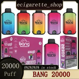 Original Bang 20000 Puffs Smart Screen Electronic Cigarettes Vape Disposable 0% 2% 3% 5% 25 ml Prefilled Pod 650mah 20k puff 20000 Rechargeable Battery Vaper puff 20k