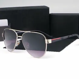 Летние женские роскошные дизайнерские мужские солнцезащитные очки Женские солнцезащитные очки большого размера с градиентом Поляризованные оправы в винтажном стиле С коробкой 5 цветов
