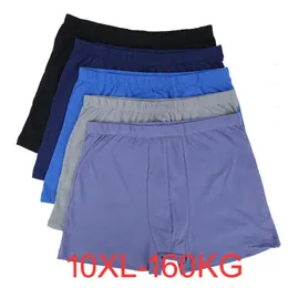 Cotton Mens Boxer Underbyxor mycket Big 10xl Loose Under Wear Plus 5xl 6xl 7xl 160 kg Underkläder Boxer Male 9xl Shorts Stor storlek 240229