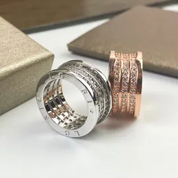 Zero1 Letter Succession Designer Ring for Woman Diamond Gold Plated 18k Högsta räknare Avancerad material Europeisk storlek Varumärkesdesigner med ruta 032