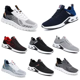 new men women shoes Hiking Running flat Shoes soft sole fashion black white red bule comfortable fashion Color blocking round toe 67 1GAI