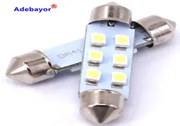 Adebayor 200x Bright White Dome Festoon light c5w C10W Car led 3528 1210 6 SMD 41MM Auto Door Led Reading bulbs Glove Box5370387