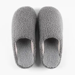 Flat-soled round slippers for women, spring, autumn and winter, warm, indoor, fashionable, versatile and thickened