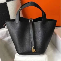 10A Mirror Top Quality Picotin lock Bag Women Purse Tote Bucket Bags Handmade Luxury Designer Handbags Classic Fashion Togo Leather Canvas Shopping Retro 8866ess